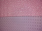 Boxopbergzak - 37 x 46 cm - oud roze - oud roze katoen met witte dots