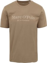 Marc O'Polo - T-Shirt Logo Bruin - Heren - Maat L - Regular-fit