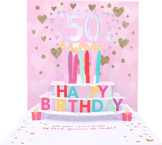 Carte - Pop-up, lumière & musique - Happy anniversaire, 50 - 007A
