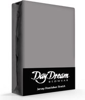 Day Dream - Hoeslaken - Jersey - 180 x 200 cm - Grijs