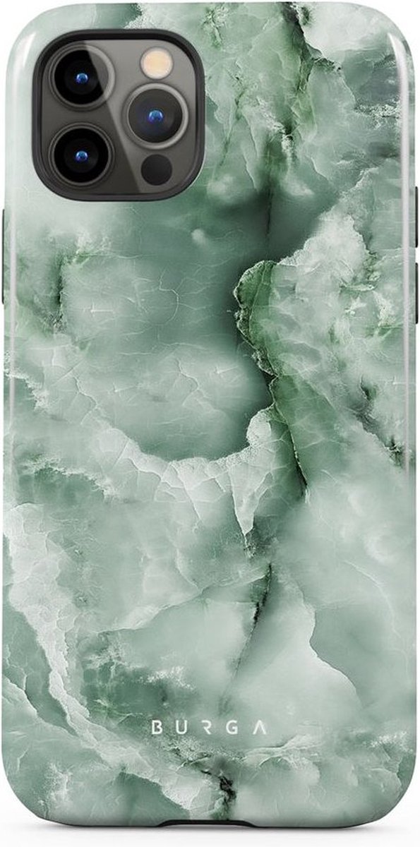 Burga Tough Telefoonhoesje geschikt voor Apple iPhone 12 Shockproof Hardcase Hoesje - Pistachio Cheesecake