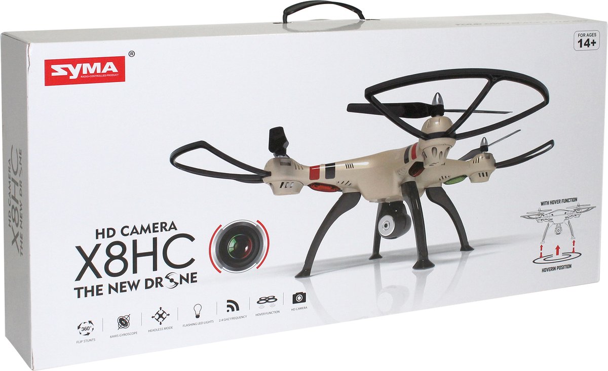 Syma X8HC met 720p HD camera + barometer altitude mode