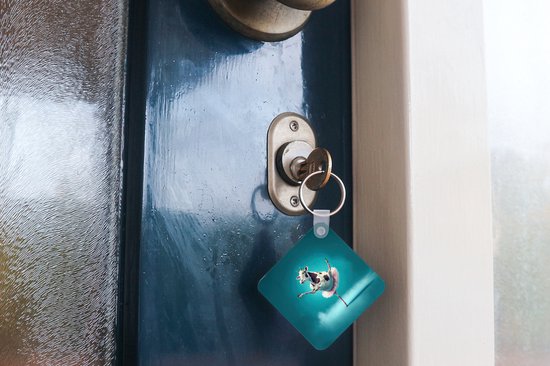 Porte-clés - Cadeaux à distribuer - Vache - Ballet - Portrait - Blauw - Animaux - Enfant - Plastique