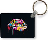Porte-clés - Lèvres - Coloré - Peinture - Zwart - Cadeaux à distribuer - Plastique