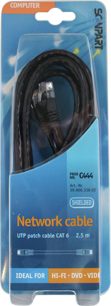 Bandridge VCL7102 - Netwerkkabel - RJ45 - 2 m - Zwart
