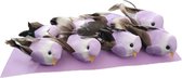 8 Paarse Vogeltjes op clip voor paasboom - paasdecoratie - paasversiering
