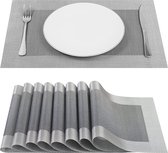 Geweven placemats, placemats set van 4 / 8 vinyl 45 x 30 cm