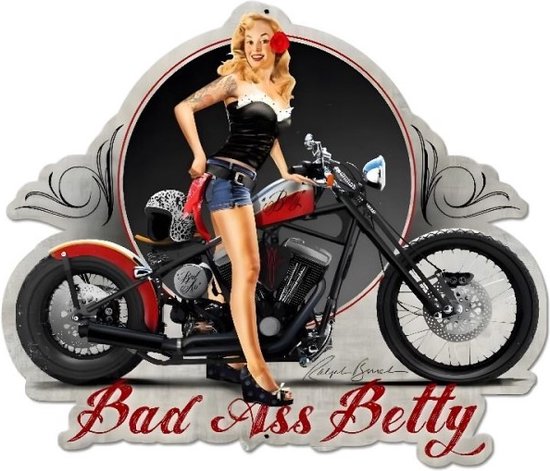Wandbord Special Shaped Motor Transport - Bad Ass Betty Motor