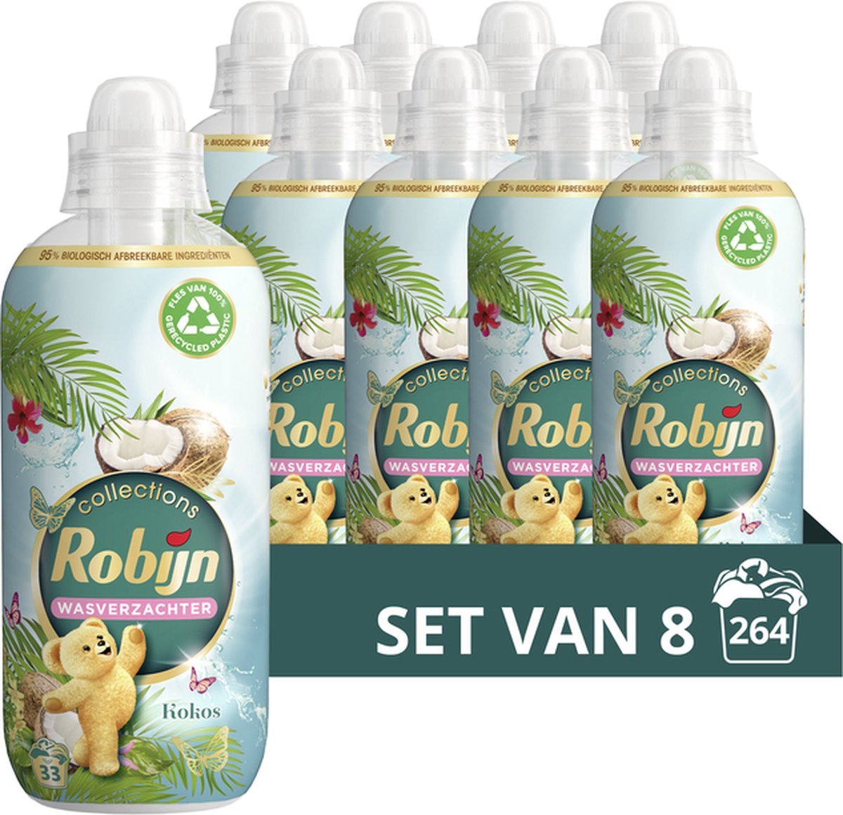 Robijn Kokos Sensation Wasverzachter - 8 x 33 wasbeurten - Voordeelverpakking - Robijn