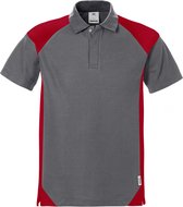 Fristads Poloshirt 7047 Phv - Grijs/Rood - 3XL