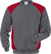 Fristads Sweatshirt 7148 Shv - Grijs/Rood - L