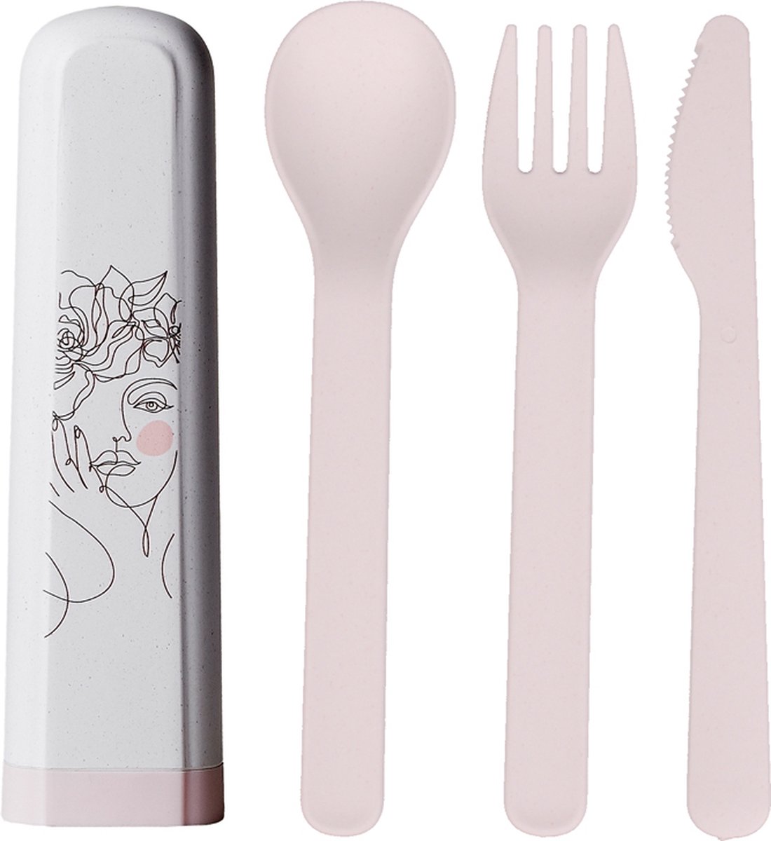 BioLoco PLA bestekset line art woman - 16cm