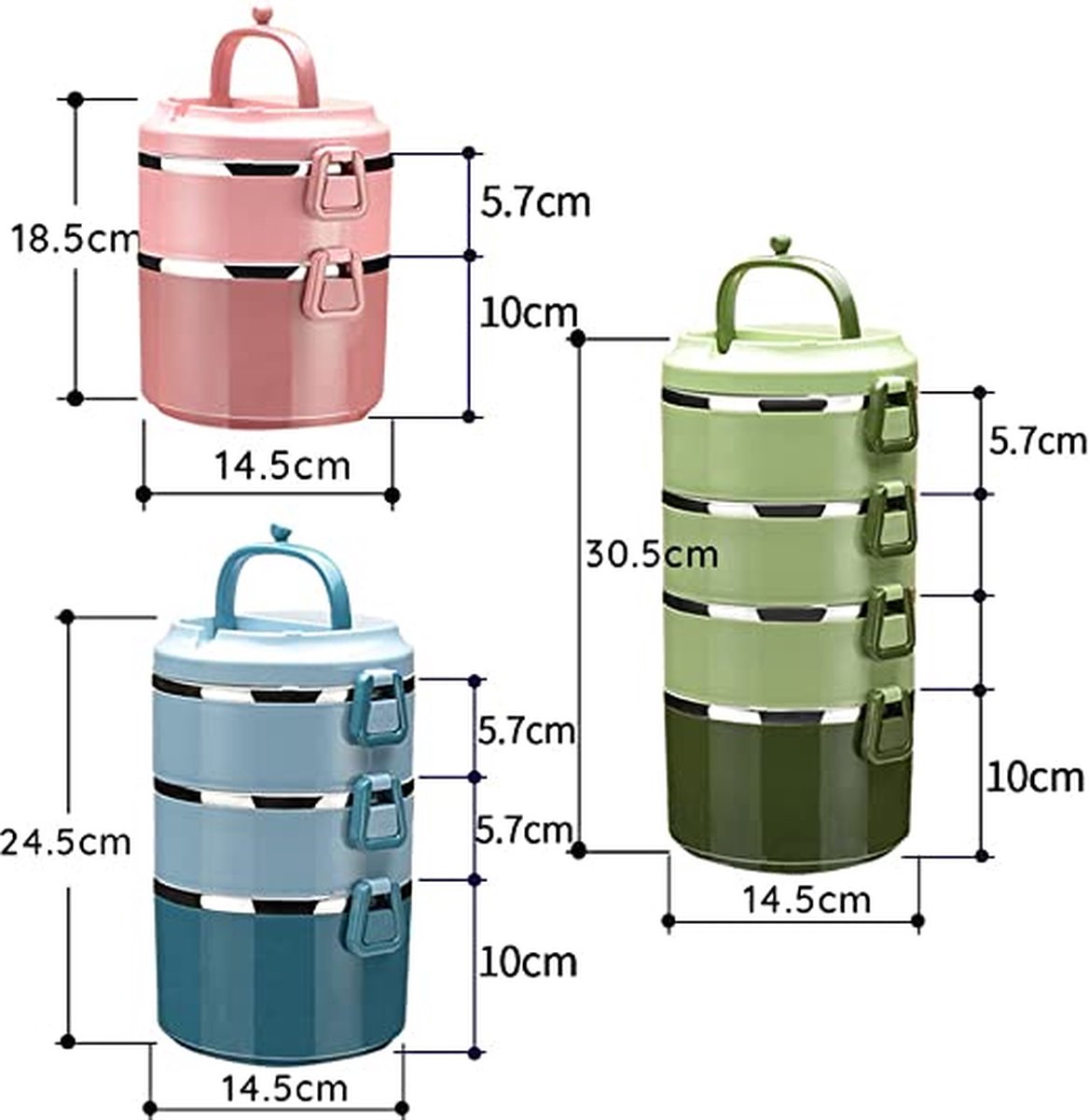 Récipient isotherme avec poignée, 710 ml, acier inoxydable, récipient chauffant pour