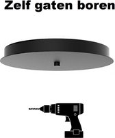 Plafondplaat Rond Ø30cm Zwart (zonder gaten) - diameter 30cm - zelf gaten boren > montageplaat zwart | plafondplaat zwart | lampen hang zwart | hanglamp zwart | hanglamp eetkamer zwart | hanglamp keuken zwart | led lamp zwart | sfeer lamp zwart