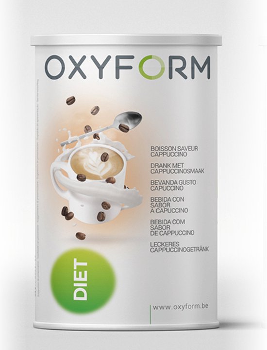 Oxyform Diététique I Boisson Encas Protéine Gout Cappuccino 400 G à Reconsituer Shaker I Masse Musculaire I Préparation en Poudre Protéinée I Enrichie en Vitamines I Faible Teneur Matière Grasse et Sucre