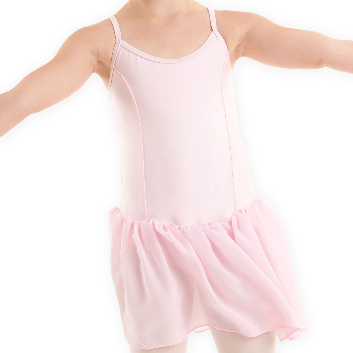 Dancer Dancewear Prinsessenjurk meisje | Roze | Balletpak | Met lang rokje | Voor meisje | “Prinses” | Kleding maat 98 | Maat 4 jaar