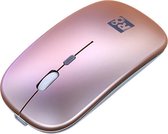 Draadloze muis oplaadbare Laptop 2020 Model USB Oplaadbaar RGB Silent Plug&Play Rose-Gold