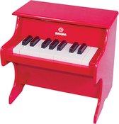 Svoora Piano en bois pour enfants rouge. 18 touches. 3+