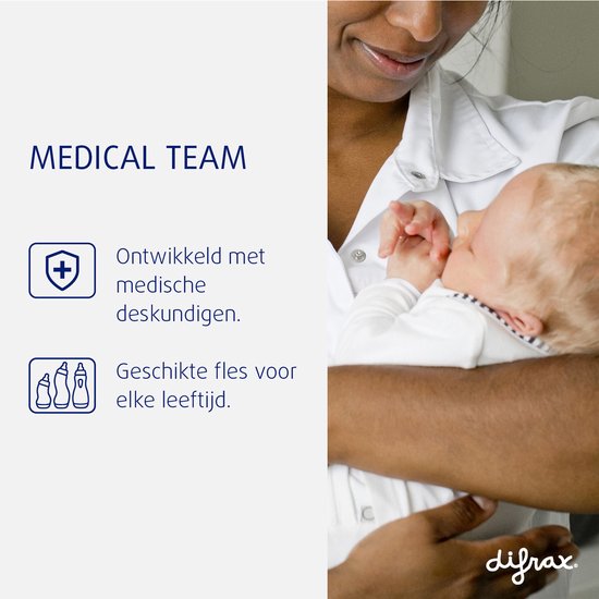 Difrax Babyfles 250 ml Natural - S-fles - Anti-Colic - Lichtblauw- 2 stuks van Merkloos — afbeelding 4