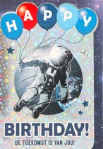Depesche - Kinderkaart met de tekst "Happy Birthday! De toekomst is van jou!" - mot. 017