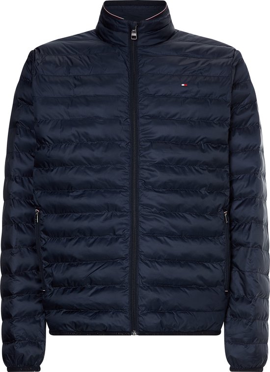 Tommy Hilfiger - Heren Jas zomer Core Packable Circular Jacket - Blauw - Maat XL