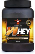 M Double You - 100% Whey Protein (Cookies/Cream - 900 gram) - Eiwitshake - Eiwitpoeder - Eiwitten - Proteine poeder - 36 shakes