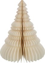 J-Line décoration Sapin De Noël Pliant - papier - crème/blanc - large
