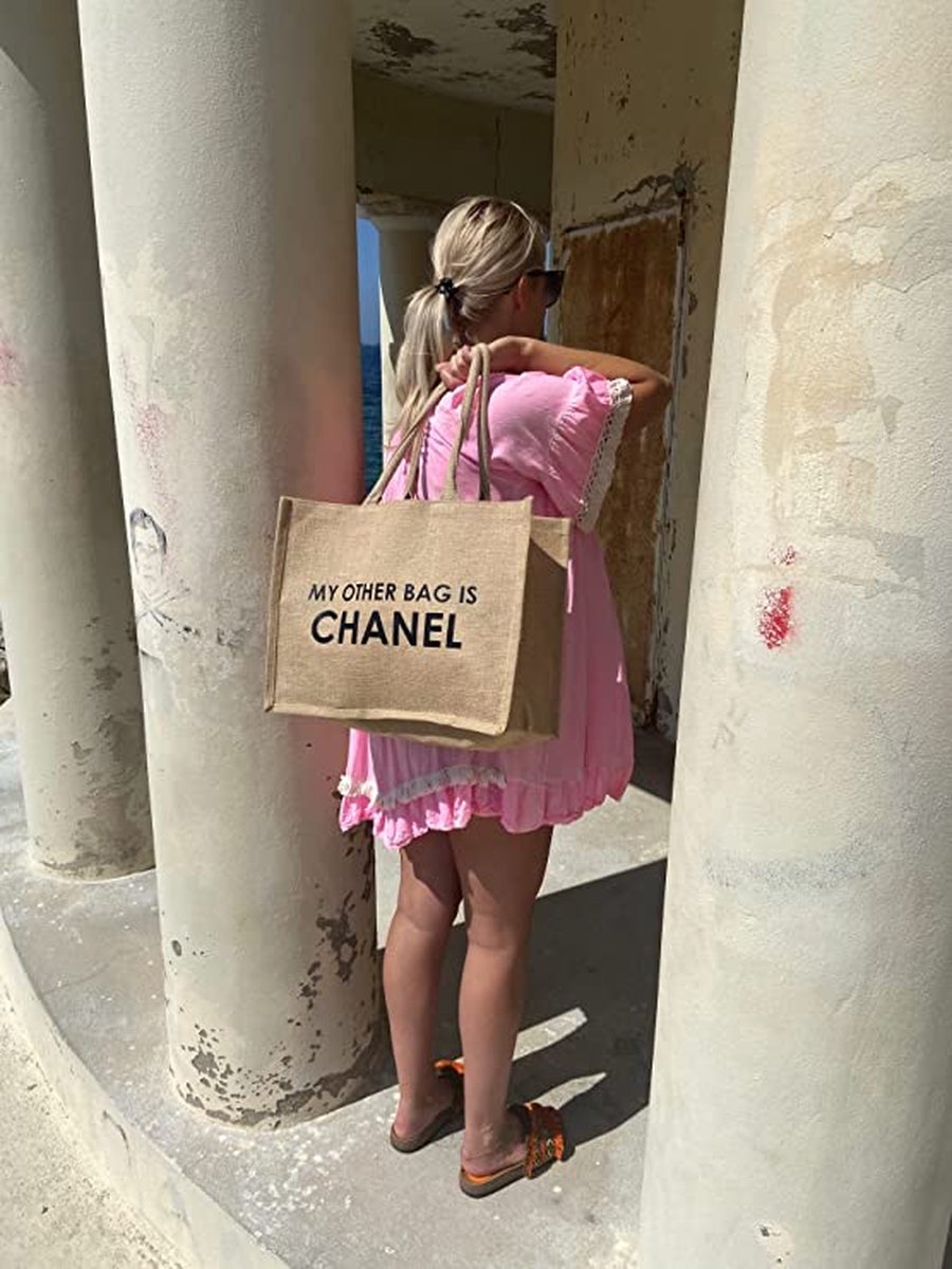 Jute Shopper My other bag is Chanel geschikt als boodschappentas