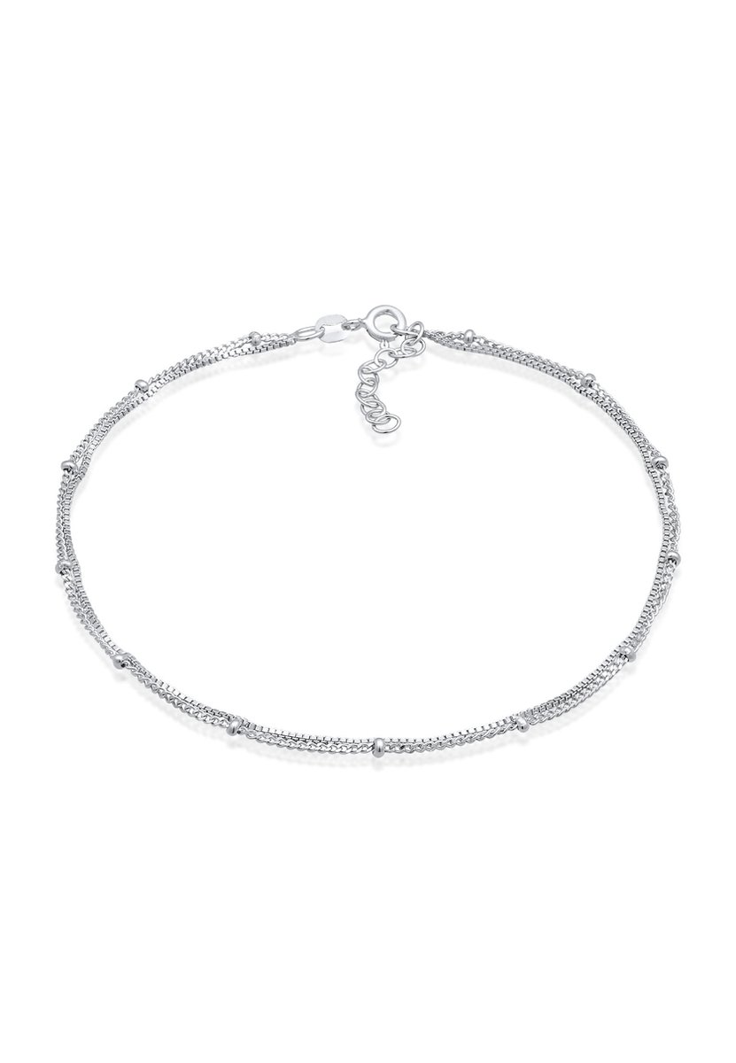 Elli - Enkelbanden - Dames Enkelbandje laagje look bol schakels in 925 sterling zilver - Dames