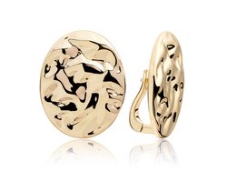 Sparkling Jewels - Oorbellen: Round Oval Clip Sparkling Jewels Oorbellen - Gold EAG26