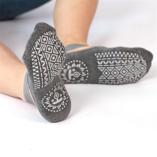 Yoga Anti-slip Sokken - Yoga & Pilates sokken - Ballet - Dans - Sportsokken - Grijs van ToeSox — afbeelding 4
