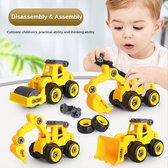 Véhicules de construction jaune ensemble de jouets avec tournevis inclus - ensemble de construction jouets pour enfants - speelgoed éducatifs