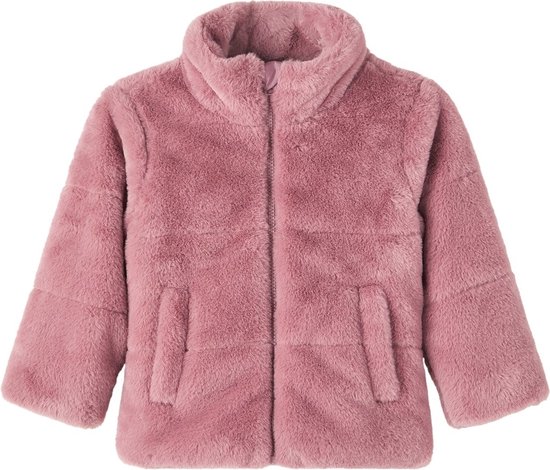 Name It mini meisjes winterjas MOSA FAKE FUR Wistful Mauve