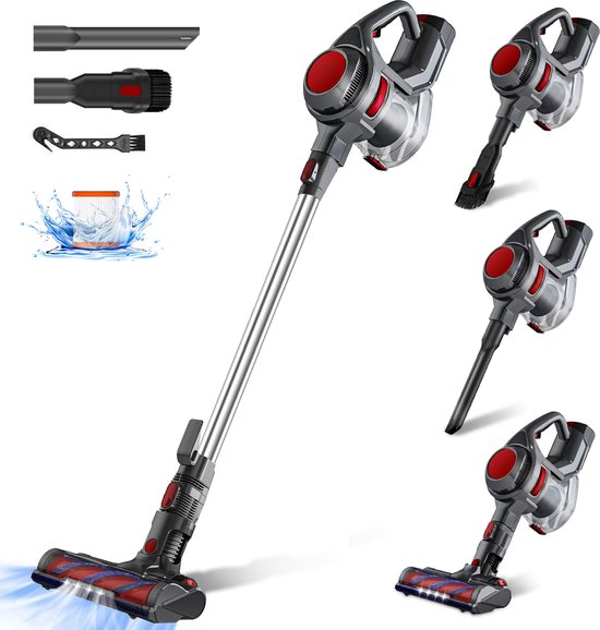 Aspirateur Puissant Aspirateur Voiture ThisWorx 110W - Mini Aspirateur Main 12V Avec 3 Embouts - Cordon 5m - Filtre HEPA Aerovac Car Vacuum