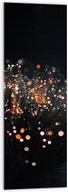 Acrylglas - Takken met Oranje Lichtjes aan de Bovenkant - 40x120 cm Foto op Acrylglas (Wanddecoratie op Acrylaat)