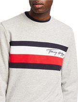 Tommy Hilfiger - Sweat-shirt à panneau piqué WCC - Gris Medium chiné