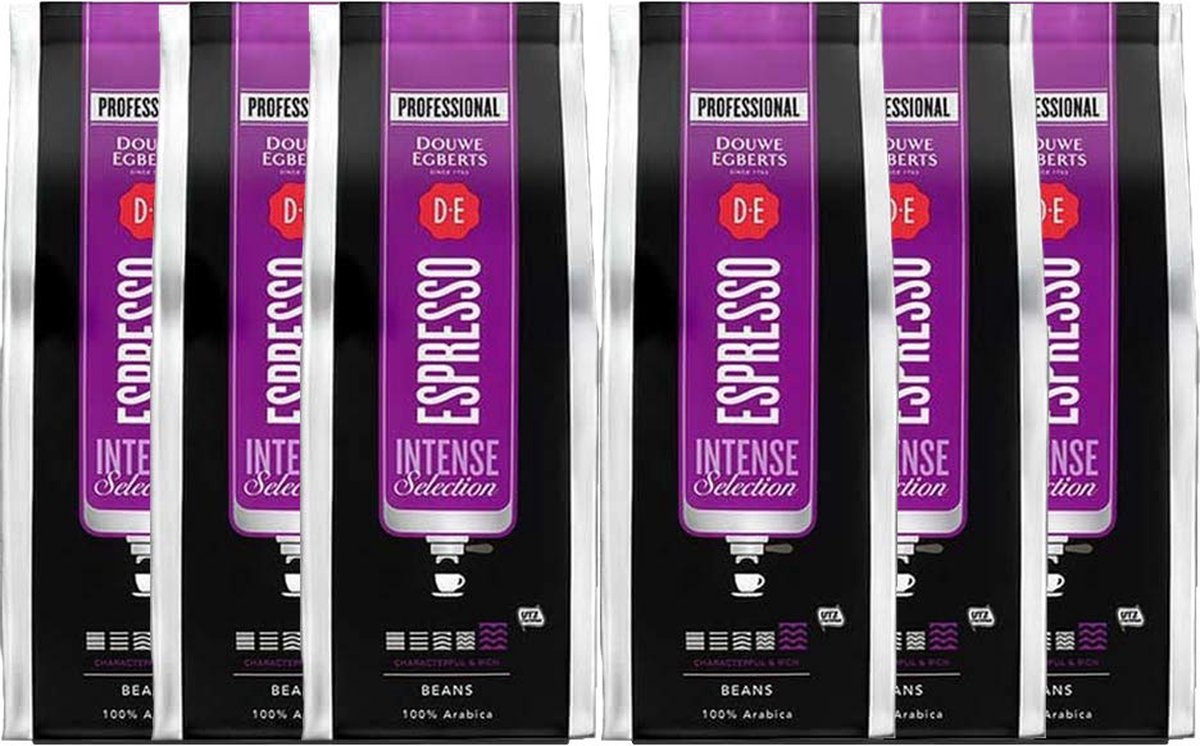 Goedkoopste Douwe Egberts | Espressobonen Intense Selection UTZ | 6 x 1 kg