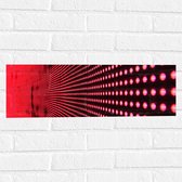 Muursticker - Muur met Rode Lichtjes erin - 60x20 cm Foto op Muursticker