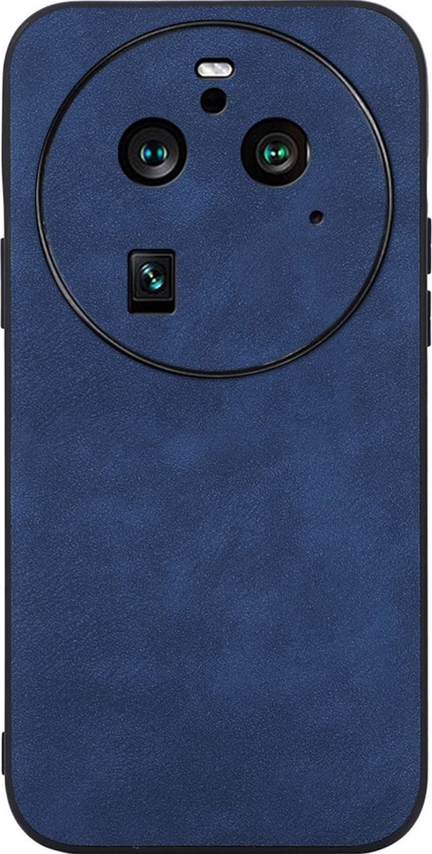 Mobigear Hoesje geschikt voor OPPO Find X6 Pro Telefoonhoesje Hardcase | Mobigear Fabric Backcover | Find X6 Pro Case | Back Cover - Blauw