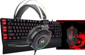Redragon MMO Jr Gaming Setup - 4 in 1 set - programmeerbaar en comfortabel Muis, toetsenbord, headset & muismat