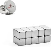 Brute Strength - Super sterke magneten - Vierkant - 10 x 10 x 10 mm - 20 stuks - Neodymium magneet sterk - Voor koelkast - whiteboard