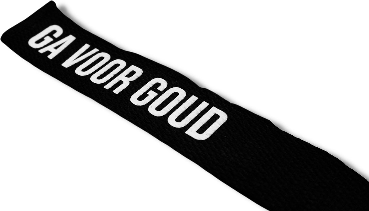 Myfittwear - Lifting straps zwart - Met jouw eigen tekst - Custom - Hoogwaardige kwaliteit