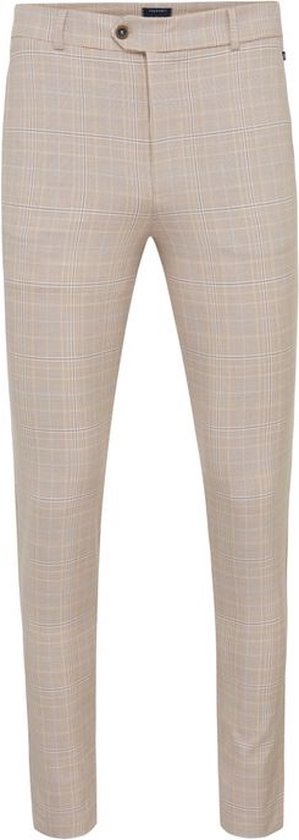 ACERENZA Trouser with subtle check Light brown (TRPAHA104 - 401)