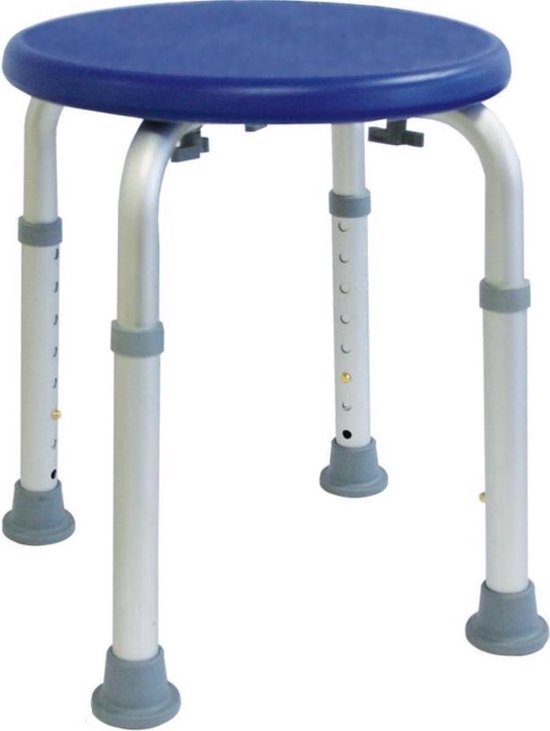 Douchekruk rond In hoogte verstelbaar Blauw Antislip structuur