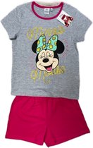 Minnie Mouse shortama - meisjes pyjama - grijs roze Minnie Mouse pyjama