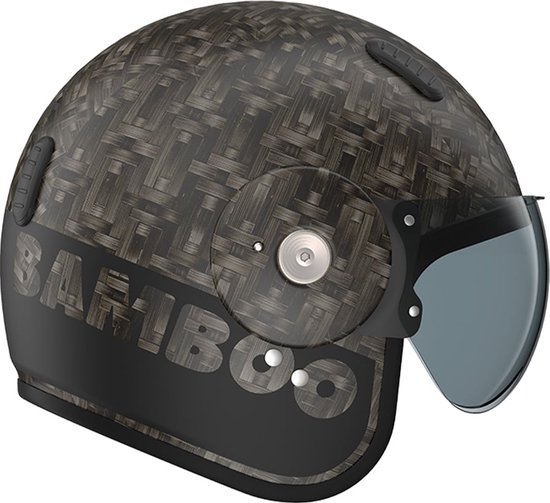 ROOF Bamboo Zwart Mat Jet Helm Maat XL