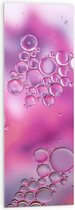 Acrylglas - Bubbels in Roze Achtergrond - 40x120 cm Foto op Acrylglas (Wanddecoratie op Acrylaat)