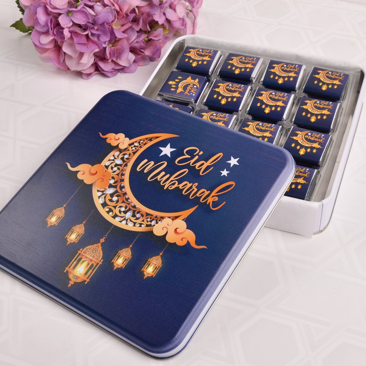 Eid Mubarak Chocolate Box, 48 pièces Chocolate Favor, Ramadan
