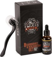 Finez Baardgroei Kit navulverpakking – Baardolie met Baardroller – Baardverzorging set 2 delig - Baardgroei