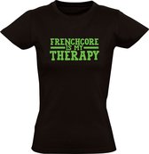Frenchcore is my therapy Dames T-shirt | festival | muziek | hardcore | house | terrorcore